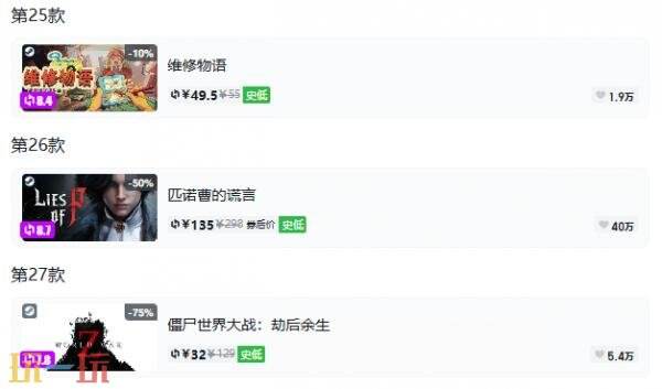 Steam今日史低游戏分享！8月11日史低佳作推荐