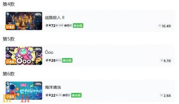 Steam今日史低游戏分享！8月11日史低佳作推荐
