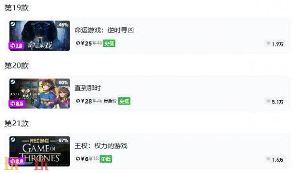 Steam今日史低游戏分享!8月12日史低佳作推荐