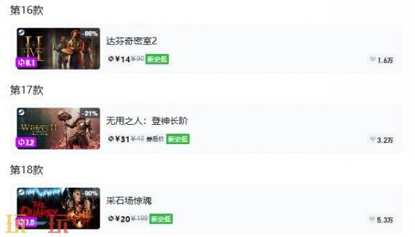 Steam今日史低游戏分享!8月12日史低佳作推荐