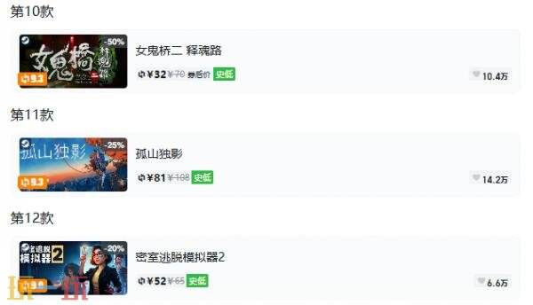 Steam今日史低游戏分享!8月13日史低佳作推荐
