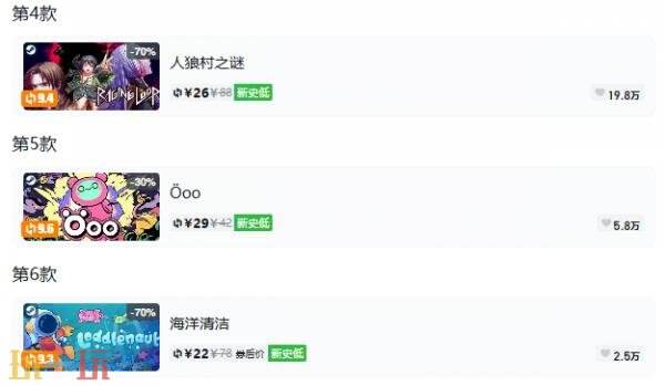 Steam今日史低游戏分享!8月13日史低佳作推荐