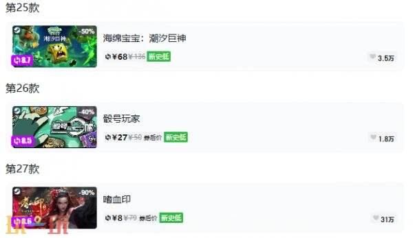 Steam今日史低游戏分享!8月13日史低佳作推荐