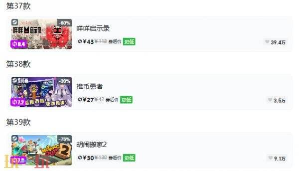Steam今日史低游戏分享!8月14日史低佳作推荐