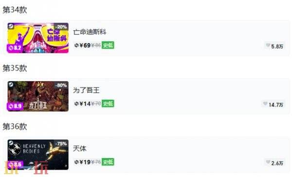 Steam今日史低游戏分享！8月17日史低佳作推荐