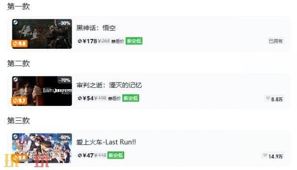 Steam今日史低游戏分享!8月18日史低佳作推荐