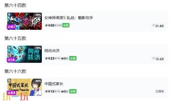 Steam今日史低游戏分享!8月18日史低佳作推荐
