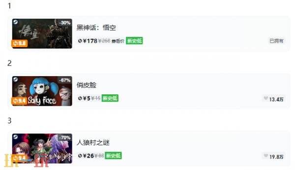 Steam今日史低游戏分享!8月19日史低佳作推荐