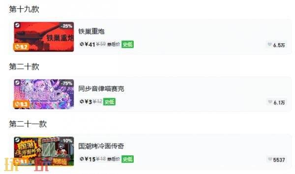 Steam今日史低游戏分享!8月20日史低佳作推荐