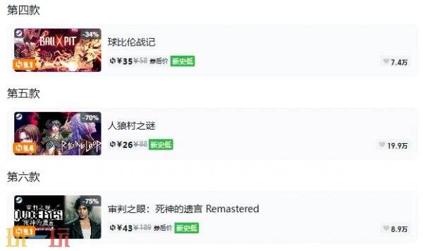 Steam今日史低游戏分享!8月20日史低佳作推荐
