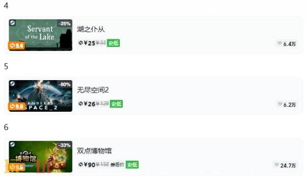Steam今日史低游戏分享!8月21日史低佳作推荐