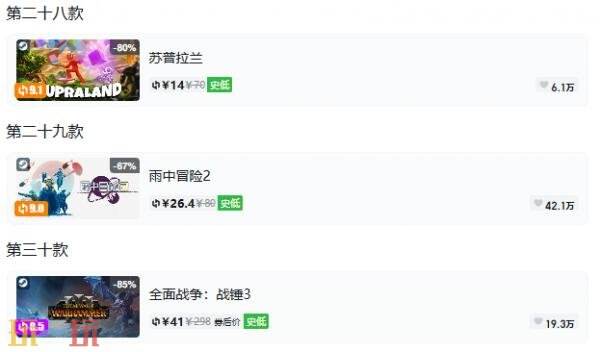 Steam今日史低游戏分享！8月24日史低佳作推荐