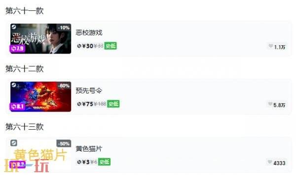 Steam今日史低游戏分享！8月24日史低佳作推荐