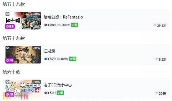 Steam今日史低游戏分享！8月24日史低佳作推荐