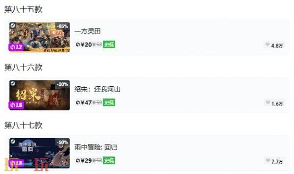 Steam今日史低游戏分享！8月24日史低佳作推荐