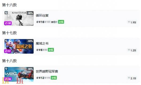 Steam今日史低游戏分享！8月25日史低佳作推荐