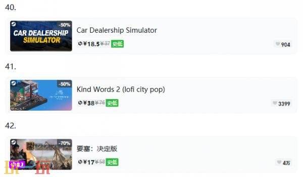 Steam今日史低游戏分享！8月25日史低佳作推荐