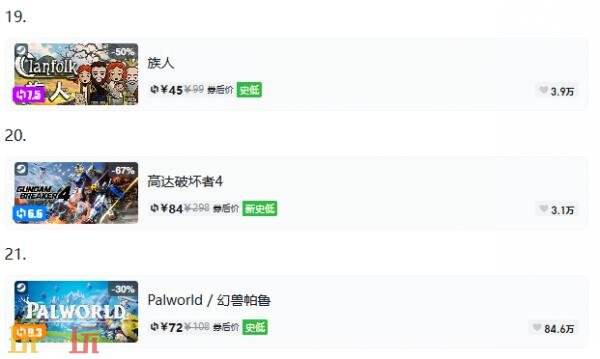 Steam今日史低游戏分享！8月26日史低佳作推荐