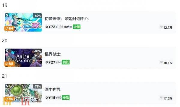 Steam今日史低游戏分享!8月27日史低佳作推荐