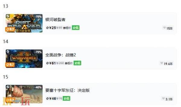 Steam今日史低游戏分享!8月27日史低佳作推荐