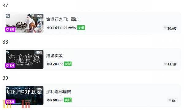 Steam今日史低游戏分享!8月27日史低佳作推荐