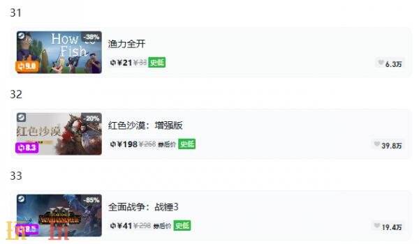 Steam今日史低游戏分享!8月27日史低佳作推荐