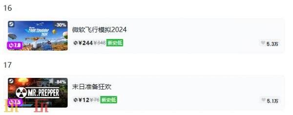Steam今日史低游戏分享!8月27日史低佳作推荐