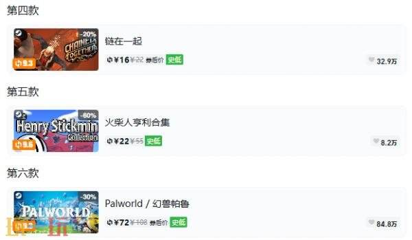 Steam今日史低游戏分享!8月28日史低佳作推荐