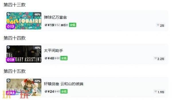 Steam今日史低游戏分享!8月28日史低佳作推荐