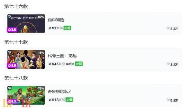 Steam今日史低游戏分享!8月28日史低佳作推荐