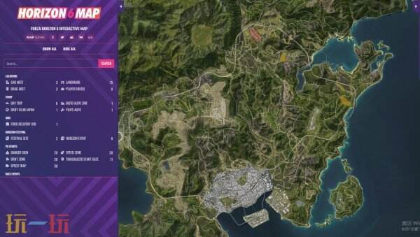 极限竞速地平线6互动地图 极限竞速地平线6游戏工具网址链接