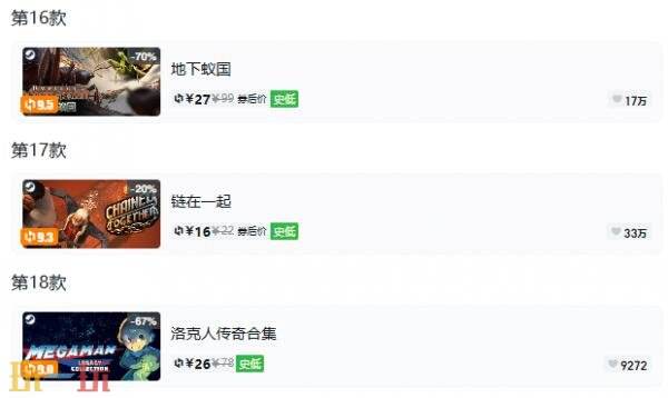 Steam今日史低游戏分享！8月31日史低佳作推荐