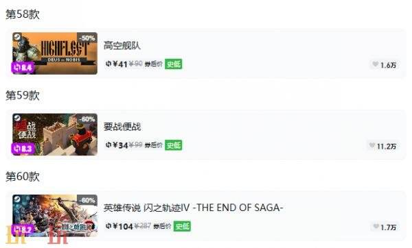 Steam今日史低游戏分享！8月31日史低佳作推荐