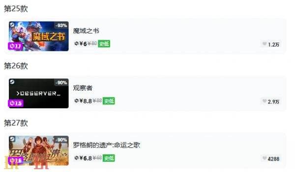 Steam今日史低游戏分享!9月1日史低佳作推荐
