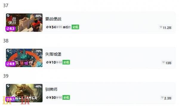 Steam今日史低游戏分享!9月1日史低佳作推荐