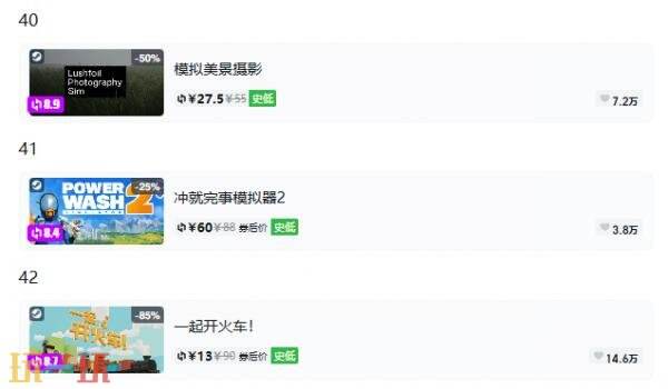 Steam今日史低游戏分享!9月1日史低佳作推荐