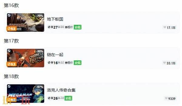 Steam今日史低游戏分享!9月2日史低佳作推荐