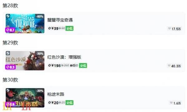 Steam今日史低游戏分享!9月2日史低佳作推荐