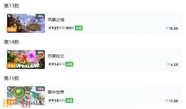 Steam今日史低游戏分享!9月2日史低佳作推荐
