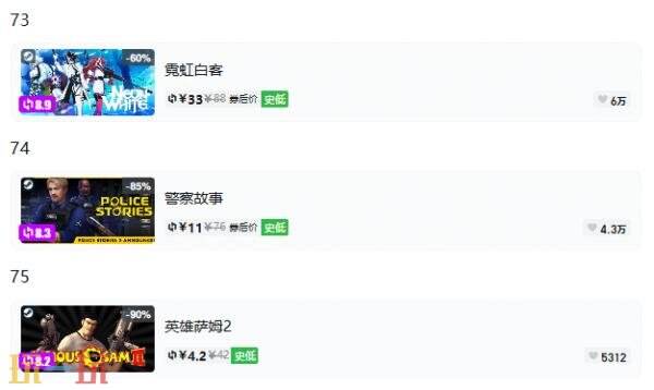 Steam今日史低游戏分享!9月3日史低佳作推荐
