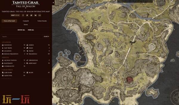 污痕圣杯阿瓦隆的陨落互动地图 污痕圣杯阿瓦隆的陨落游戏工具网址链接