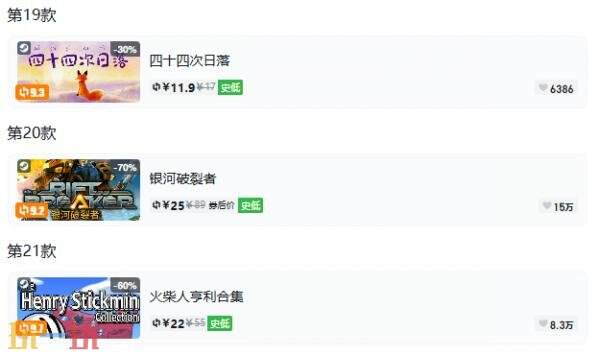Steam今日史低游戏分享!9月7日史低佳作推荐