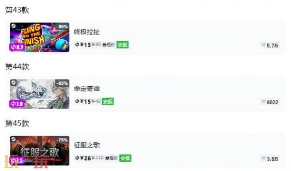Steam今日史低游戏分享!9月7日史低佳作推荐