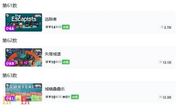 Steam今日史低游戏分享!9月7日史低佳作推荐