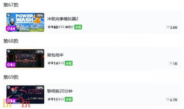 Steam今日史低游戏分享!9月7日史低佳作推荐