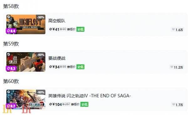 Steam今日史低游戏分享!9月7日史低佳作推荐