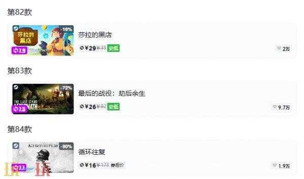 Steam今日史低游戏分享!9月7日史低佳作推荐