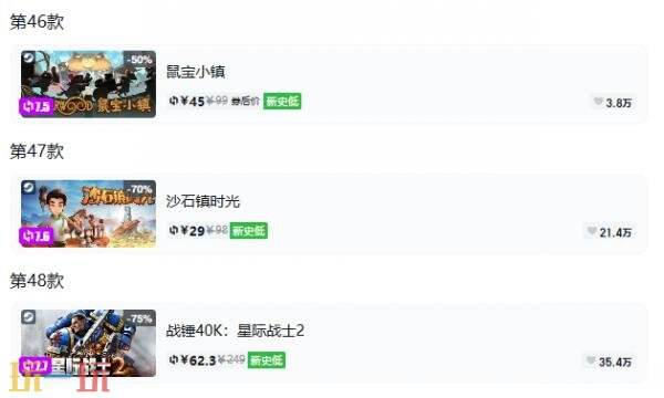 Steam今日史低游戏分享!9月7日史低佳作推荐