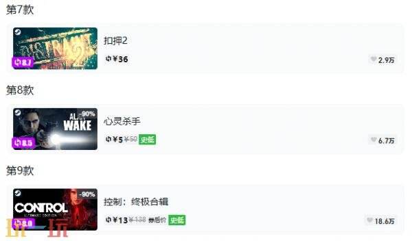 Steam今日史低游戏分享!9月7日史低佳作推荐