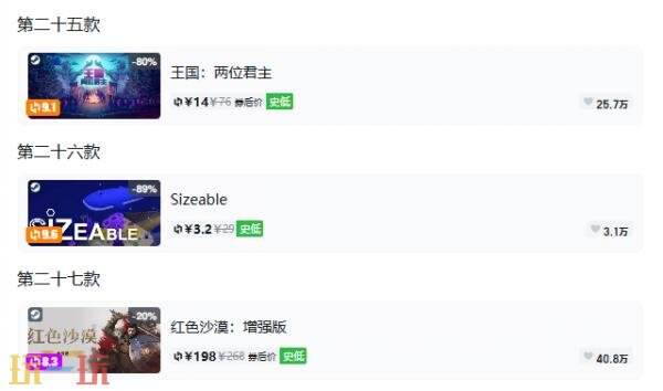 Steam今日史低游戏分享!9月8日史低佳作推荐